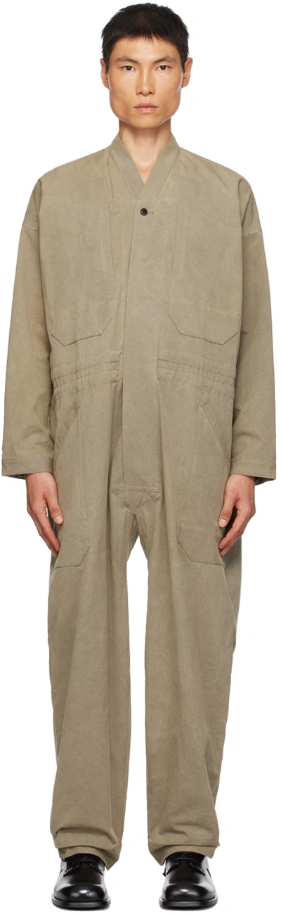 Jan-jan Van Essche Taupe #11 Jumpsuit In Coffee Binchotan Fin