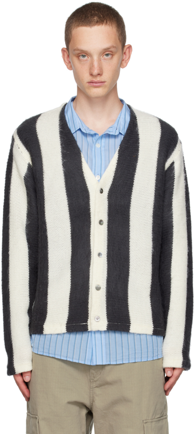 Stussy Stripe Brushed Cardigan Natural | ModeSens