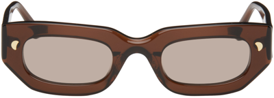 Shop Nanushka Brown Kadee Sunglasses