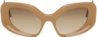 Shop Knwls Tan Glimmer Sunglasses