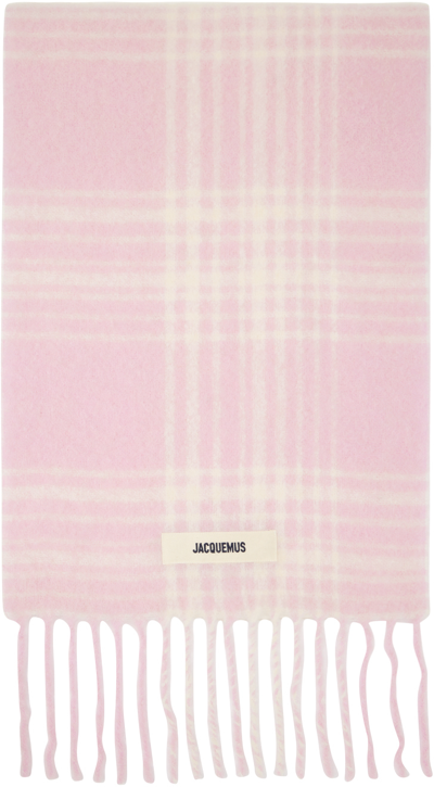 Shop Jacquemus Pink Le Chouchou 'l'echarpe Carro' Scarf In 4bz Jacq Light Pink