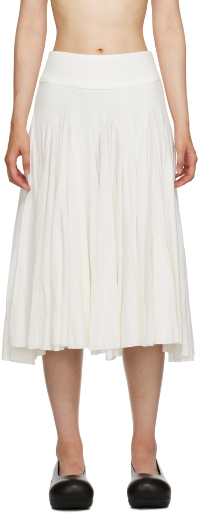 Shop Edward Cuming White Paneled Skirt
