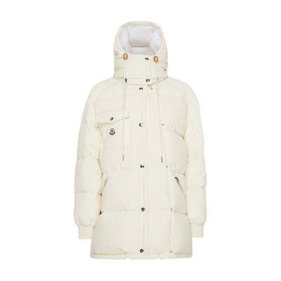 Shop Moncler Karakorum Cotton Puffer Jacket In Offwhite