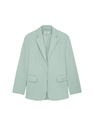 Pangaia Women's Organic Cotton Oversized Tailored Blazer — Eucalyptus Blue In Eucalyptus Blue