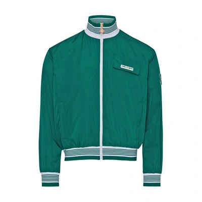 Shop Casablanca Shell Suit Track Jacket In Green