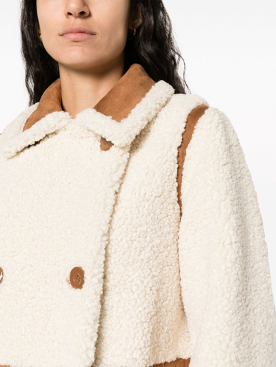 Shop Stand Studio Chloe Faux Shearling Jacket: In White