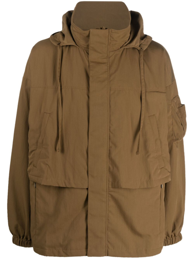 Shop F/ce X Gramicci Nylon Mountain Jacket In Brown