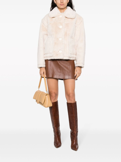 Shop Stand Studio Xena Faux Shearling Jacket In White