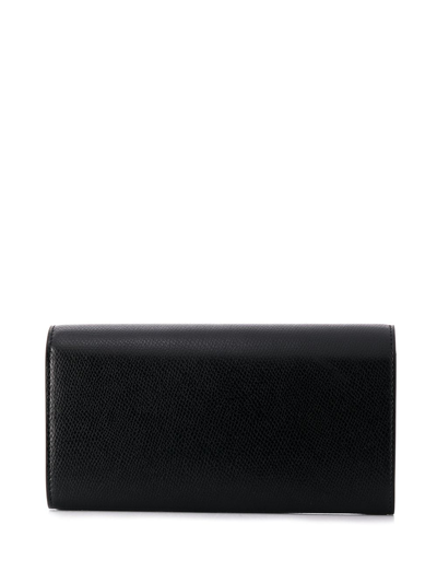 Shop Emporio Armani Continental Flap Wallet In Black
