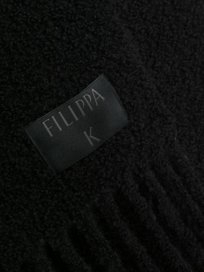 Shop Filippa K Wool Blend Scarf In Black