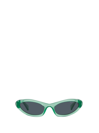 Shop Miu Miu Eyewear Oval In Green