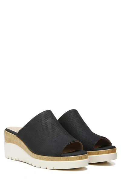 Soul Naturalizer Good Times-m Womens Faux Leather Slide Wedge Sandals In Black