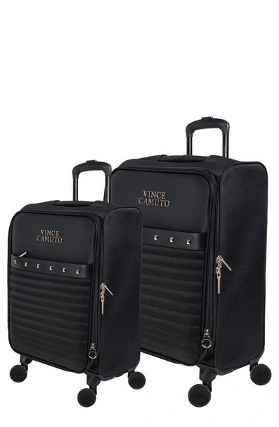 Shop Vince Camuto Set Of Two Ivor Softshell Spinner Suitcase In Black