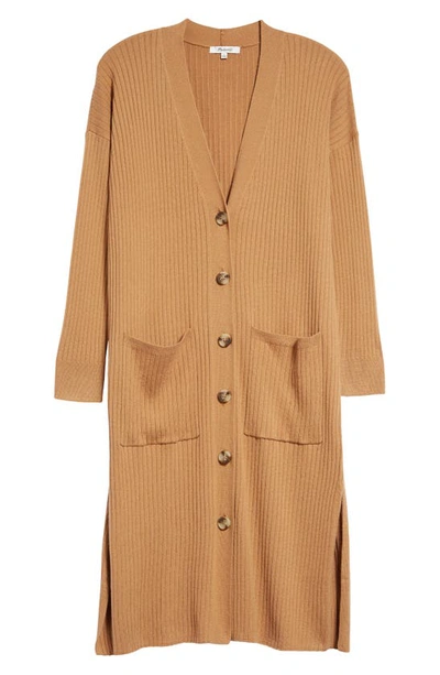 Shop Madewell Duster Cardigan Sweater In Heather Camel