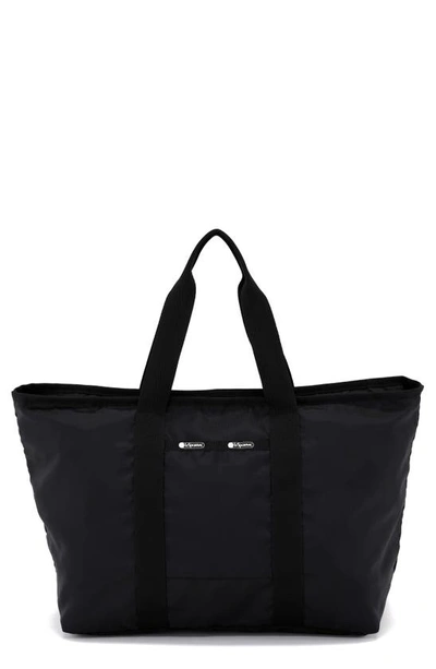 Shop Lesportsac E/w Packable Tote Bag In Jet Black