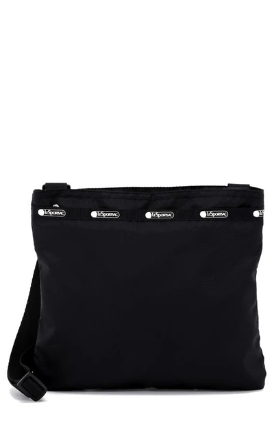 Shop Lesportsac Madison Slim Nylon Crossbody Bag In Jet Black L