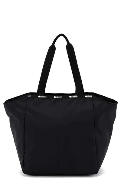 Shop Lesportsac Janis Top Zip Tote Bag In Jet Black