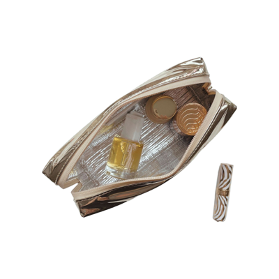 Shop Wellinsulated Performance Beauty Bag In Gold
