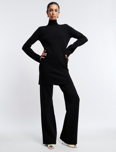 Shop Bcbgmaxazria Wide-leg Sweater Pant In Black Beauty