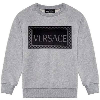 Versace Kids Boys Cotton Sweater Grey 10y ModeSens
