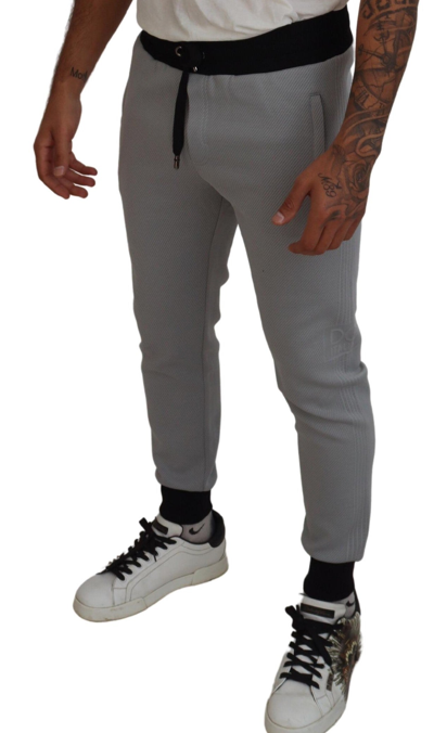 Shop Dolce & Gabbana Gray Polyester Sweatmen's Jogger Men's Pants