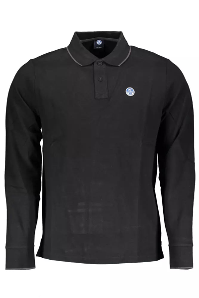 Shop North Sails Black Cotton Polo Men's Shirt