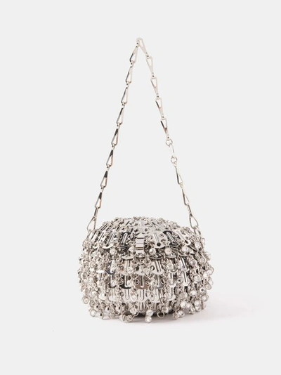 Rabanne - 1969 Sphere Small Crystal & Chainmail Handbag - Womens - Silver