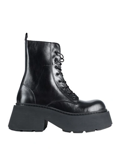 VIC MATIE VIC MATIĒ WOMAN ANKLE BOOTS BLACK SIZE 11 SOFT LEATHER 