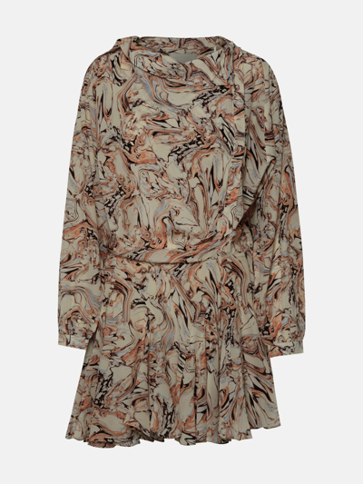 Shop Isabel Marant 'tharya' Beige Silk Dress