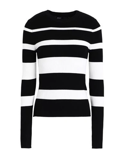 Only Woman Sweater Black Size Xl Recycled Polyester, Polyester, Acrylic, Nylon In Black