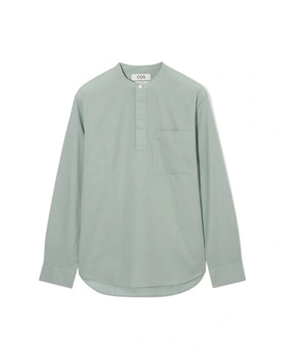 Shop Cos Man Shirt Light Green Size L Organic Cotton