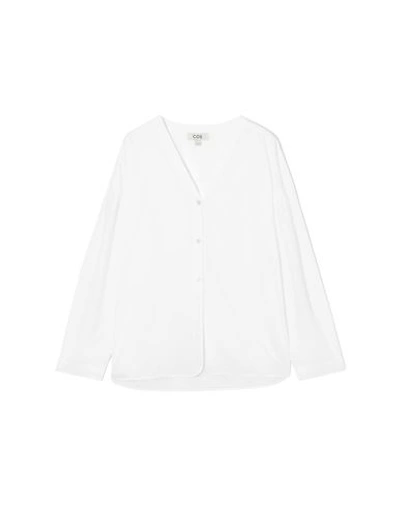 Shop Cos Woman Shirt White Size L Cotton