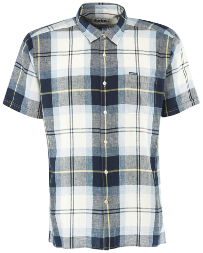 Shop Barbour Croft Linen-blend Shirt