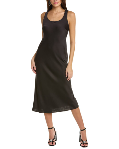 Shop Anne Klein Bias Slip Dress In Black