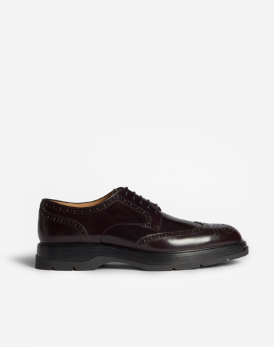 Shop Dunhill Hybrid Brogue Derby Shoes In Red