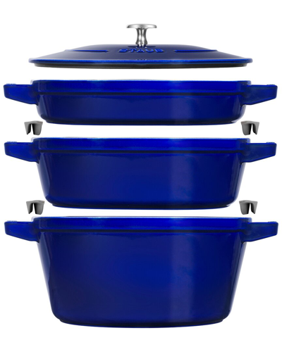 Staub Cast Iron 4-pc. Stackable Pot Set
