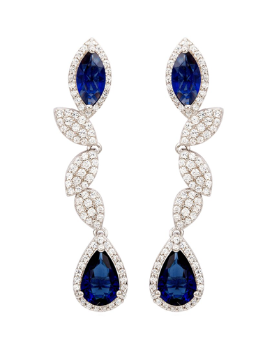 Suzy Levian Cz Linear Drop Earrings