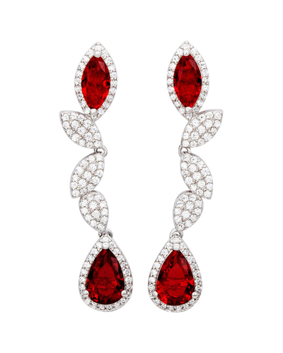 Suzy Levian Silver Cz Earrings
