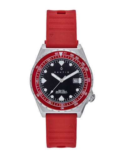 Nautis Baltic Strap Watch W/date - Maroon
