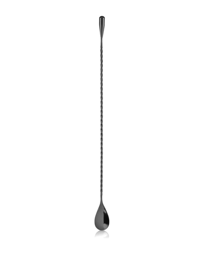 Shop Viski Gunmetal Weighted Barspoon In Black