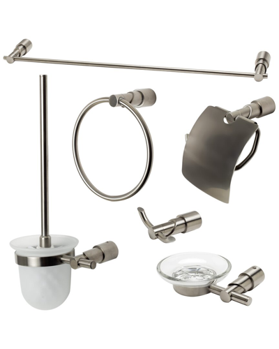 Alfi 6pc Matching Bathroom Accessory Set In Gray