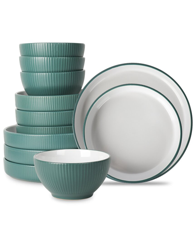 Shop Christian Siriano Larosso 12pc Stoneware Dinnerware Set