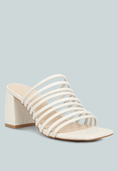 Shop Rag & Co Fairleigh Off White Strappy Slip On Sandals