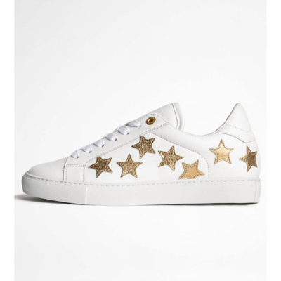 Shop Zadig & Voltaire Smooth Star Sneaker In White