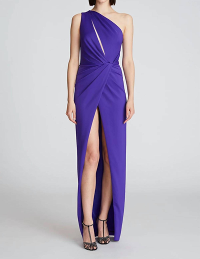 Shop Halston Heritage Celeste Gown In Purple