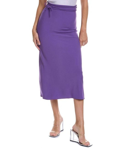 Shop Iro Zimon Tie Waist Midi Skirt In Purple