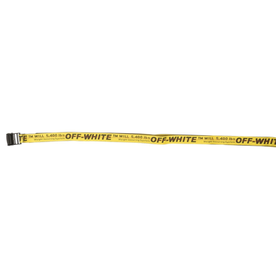 Shop Off-white Yellow Industrial Logo Belt
