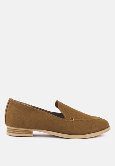 Shop Rag & Co Bougie Tan Organic Canvas Loafers In Multi