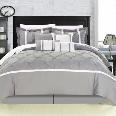 Shop Chic Home Design Veronica 8 Pc Comforter Set In Grey