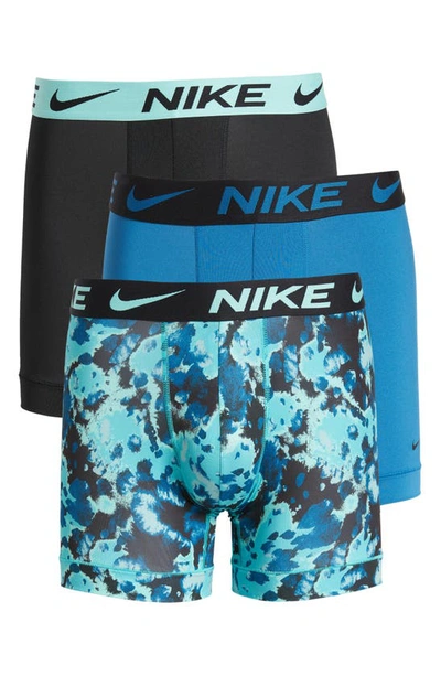 Shop Nike 3-pack Dri-fit Essential Micro Boxer Briefs In Black Multi Collage